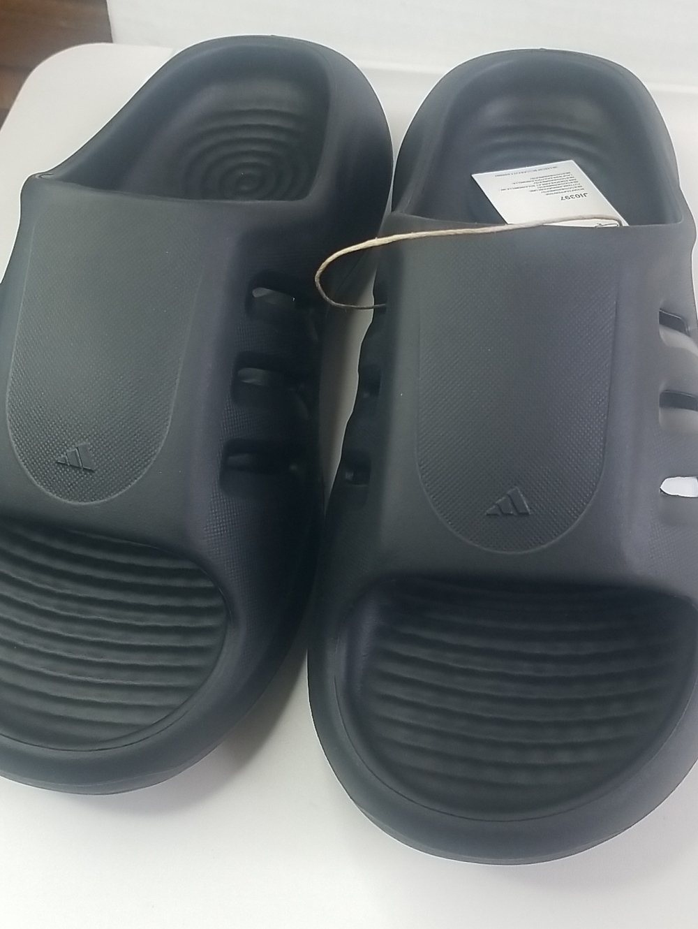 adidas Men's Black Contoured Slide Sandals